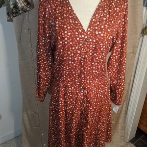 NWT Copper Key knee-length floraldress